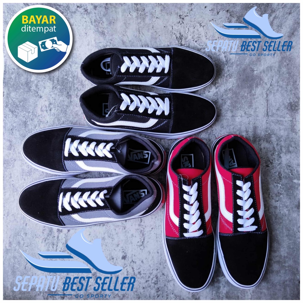 Siap Kirim Sepatu Vans Oldskool Bw N All White bisa COD Sket Sekolah Olahraga Santai Sport Murah