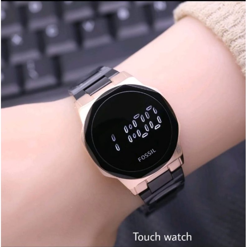Jam Tangan Wanita Foss Bulat Layar Sentuh Rantai Tanggal Aktif (COD)