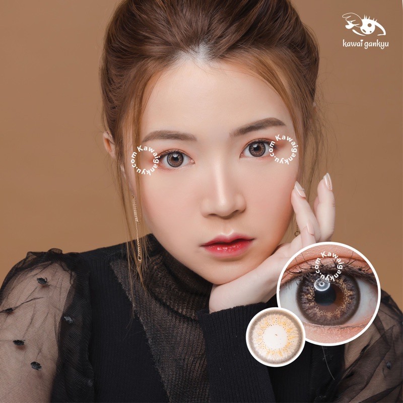 KawaiGankyu Softlens - Kitty mini twinkle gray (1botol)