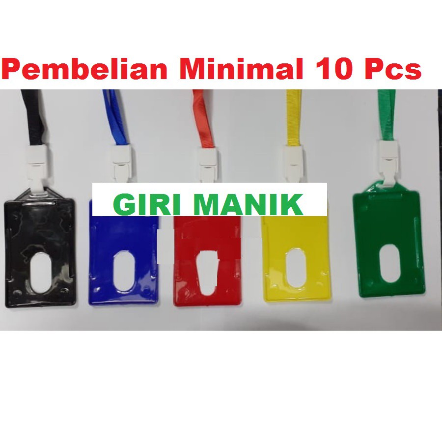 

Paket Tali ID Card 1cm Clip Plastik + Case Mika