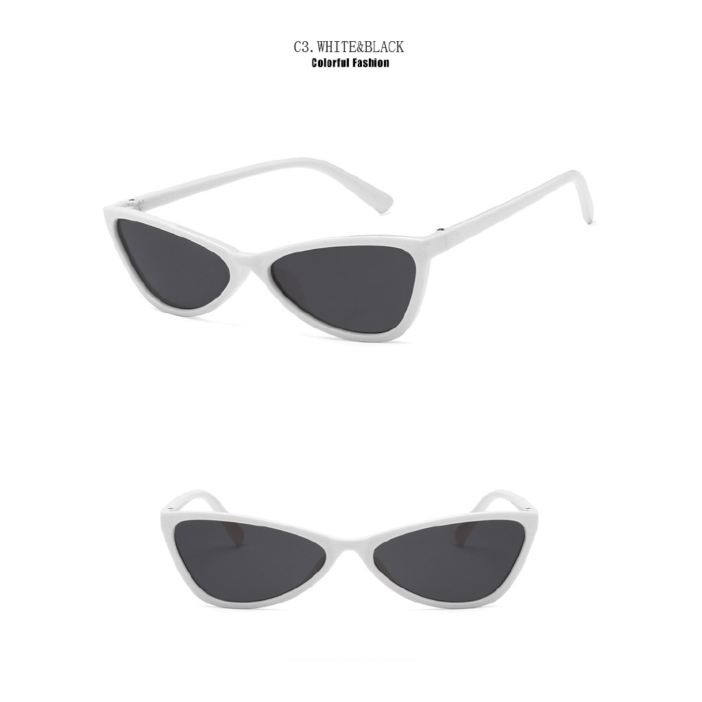 2022 Kacamata Hitam Wanita Model Mata Kucing Kecil Retro Sexy Untuk Musim Panas / Outdoor