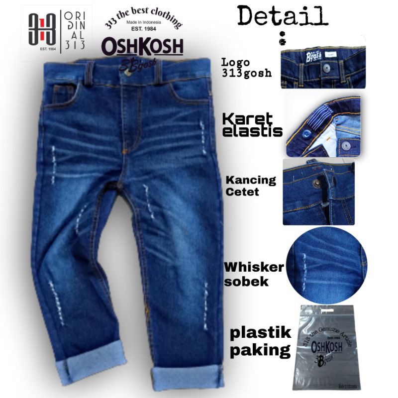 CELANA ANAK JEANS  Stret OS KOSH  SIZE 1-12 TAHUN amriat