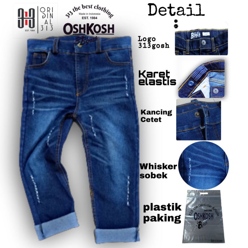 CELANA ANAK JEANS  Stret OSKOSH  SIZE 1-12 TAHUN amriat