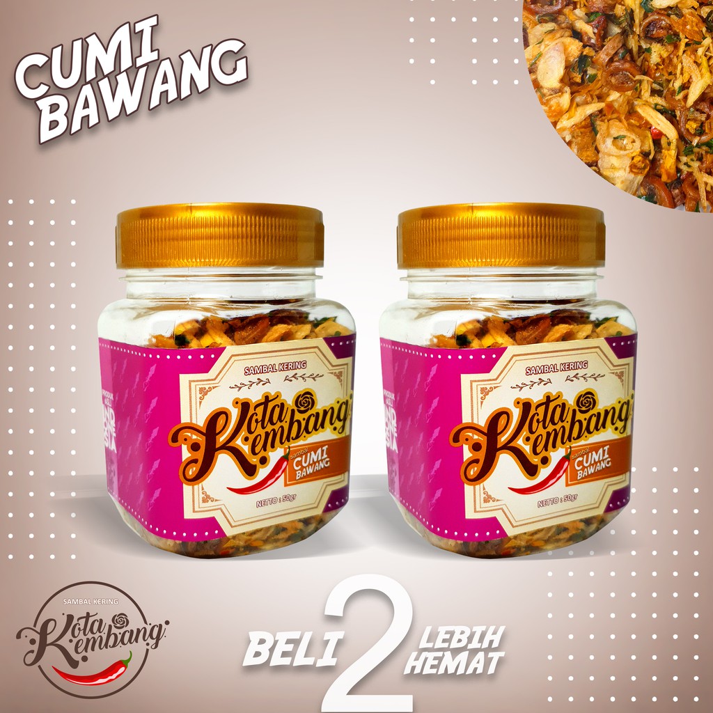 

2 Toples Sambal Kota Kembang - sambal kering CUMIBAWANG - Bundle package