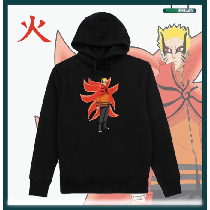 Jaket Hoodie Naruto Baryon Mode Kurama Boruto