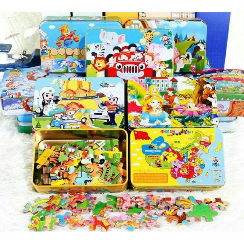 DK Puzzle Anak 60 Keping Gambar Lucu KALENG / Mainan Edukasi