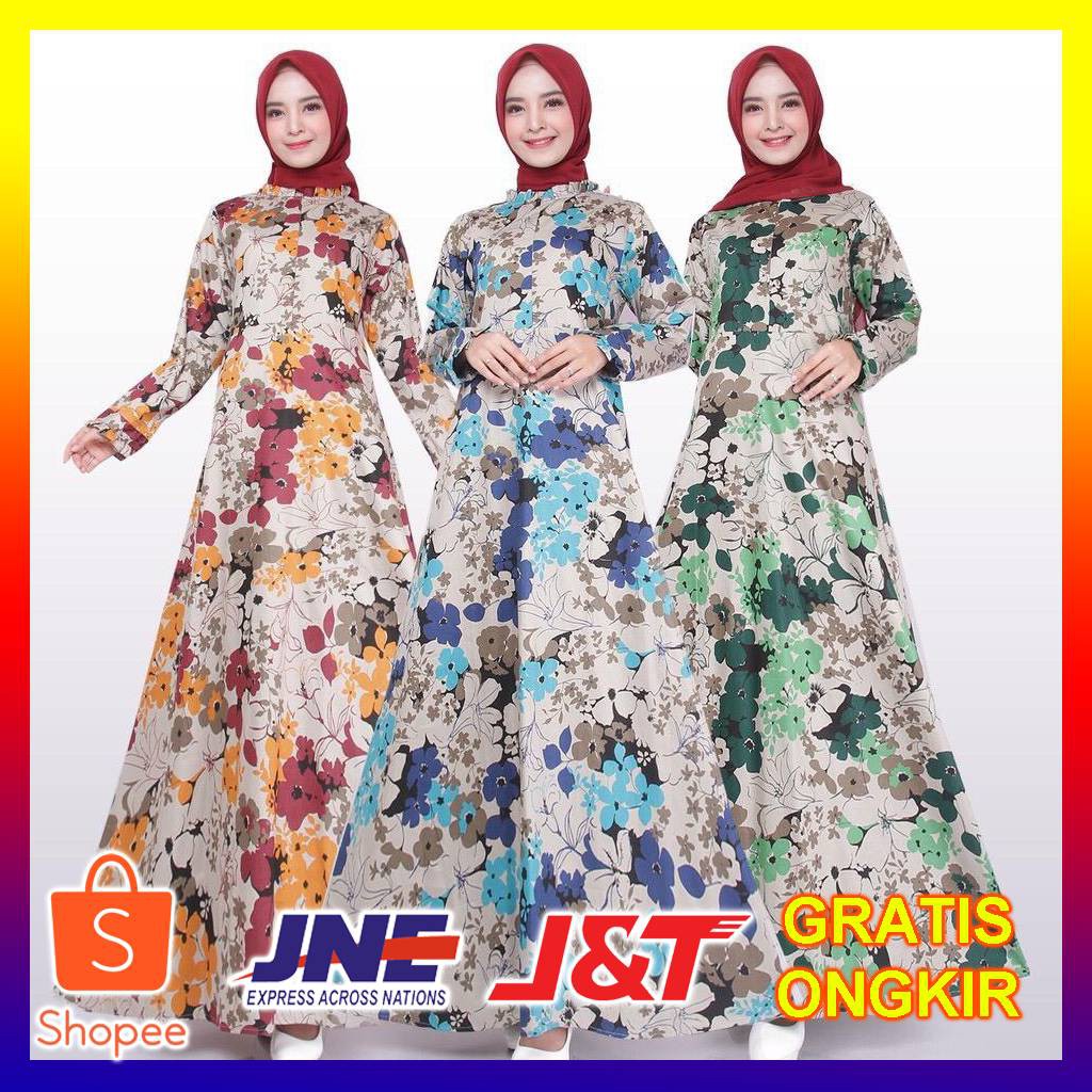  Gamis  Katun  Jepang Jumbo  Baju  Gamis  Wanita Jumbo  Gamis  