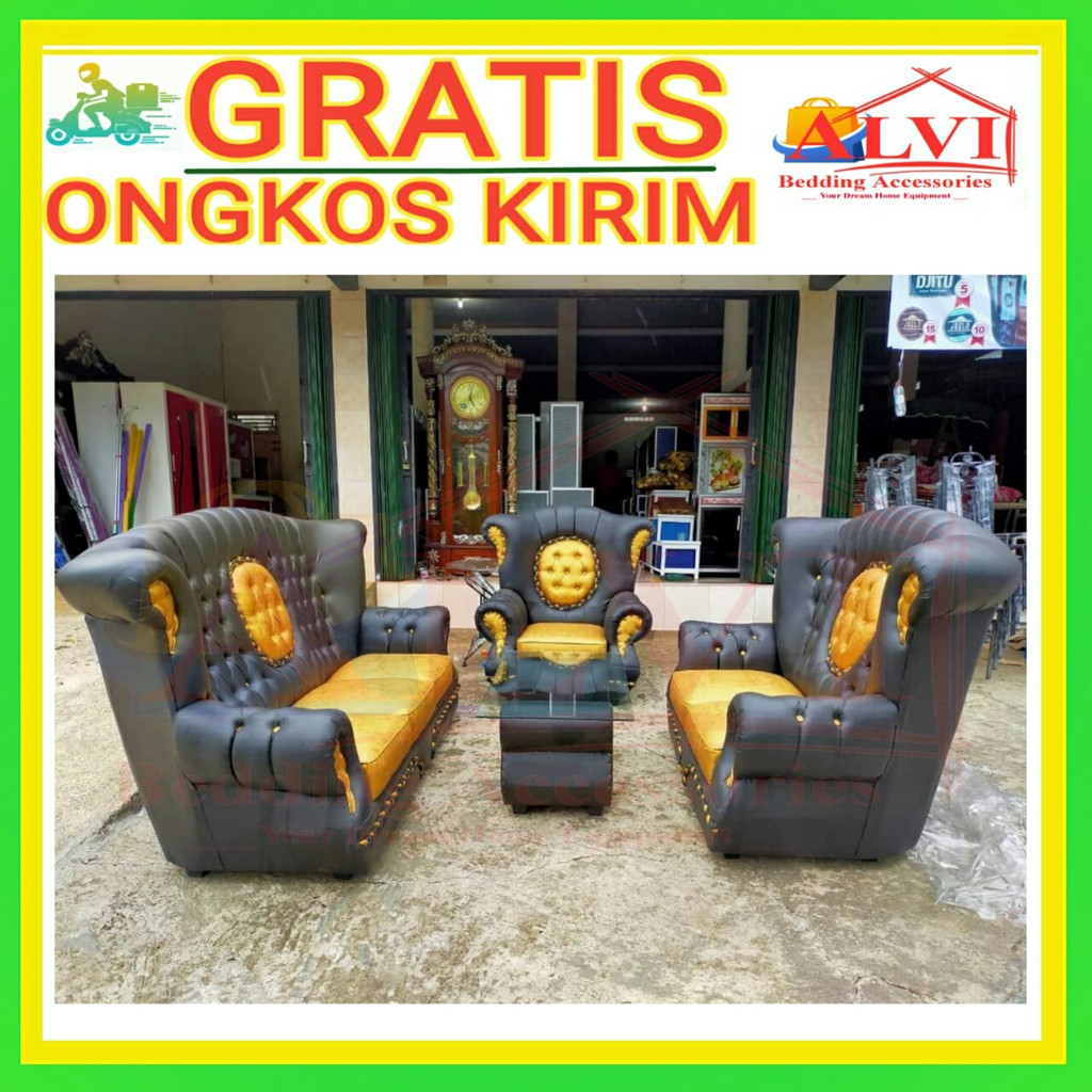 Sofa 321 Minimalis Modern Exclusive + Meja Sofa Tamu Kursi Ruang Tengah Bangku Ruang Tamu Big Wing