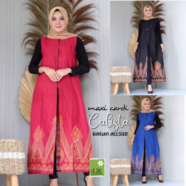 Maxi cardi calista Baju rompi wanita santai cantik