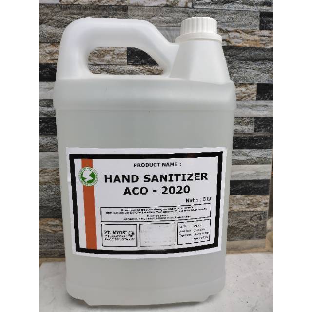 Hand Sanitizer 5 liter Cair wangi lemon alkohol 70%