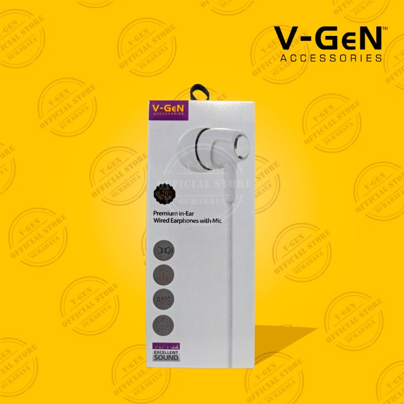 Headset Murah V-GeN VEP1-22 Wired Earphone Headset Premium Sound VGEN