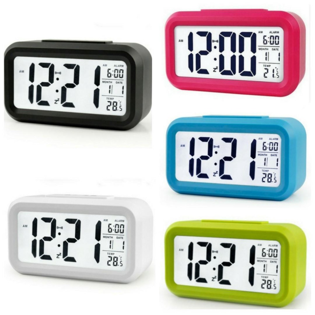 Jam Alarm Smart Digital LCD Alarm Clock Jam Weker Kamar Tidur