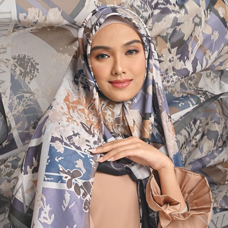 Hijab MANDJHA by Ivan Gunawan Fancy Purple Scarf