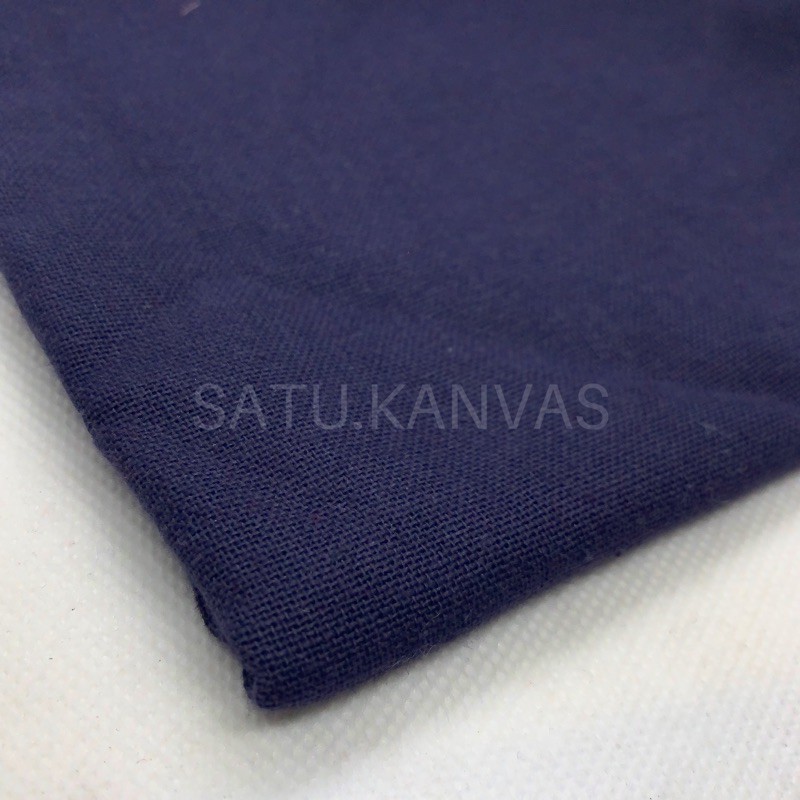Kain LINEN RAMI Kualitas Premium bahan katun linen-Navy