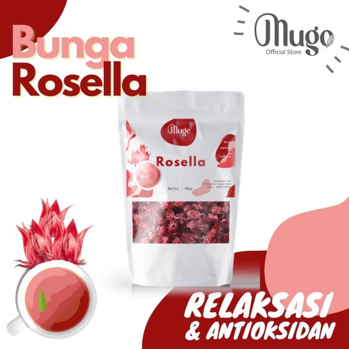 

Teh-Daun- Teh Bunga Rosella Merah Kering Alami 50 Gram -Daun-Teh 800 Teh-Makanan-Minuman