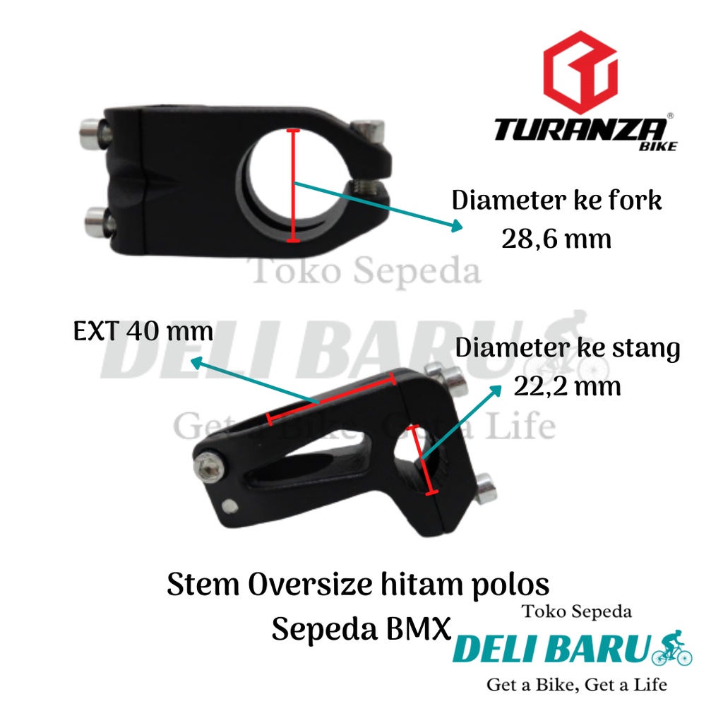 Stem dudukan stang sepeda BMX turanza