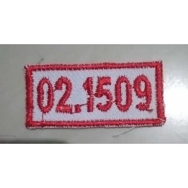 NOMOR GUDEP 02.1509 dan 02.1510 BORDIR