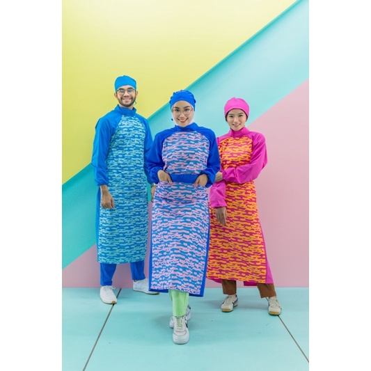APD Gown / Surgical Gown / Gown Operasi /  Jubah Operasi / Gown Visit / Gown Praktek, Motif Stripe M