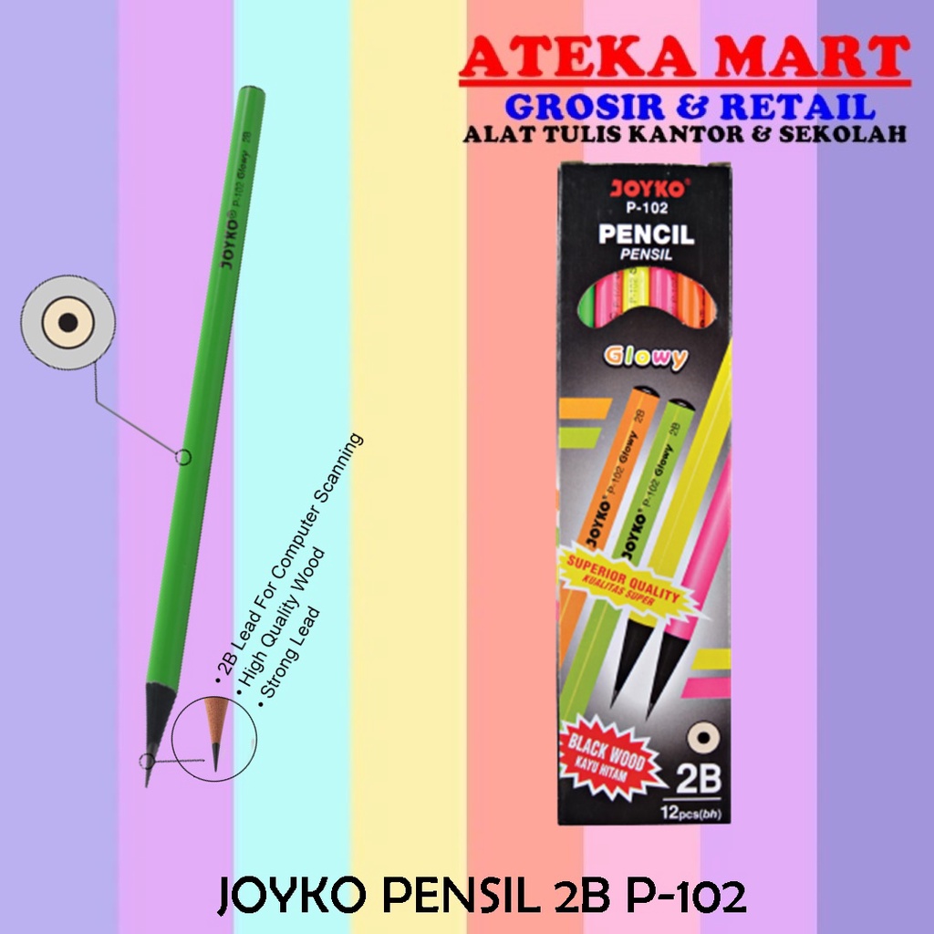 

[BOX/12PCS] JOYKO PENSIL 2B P-102