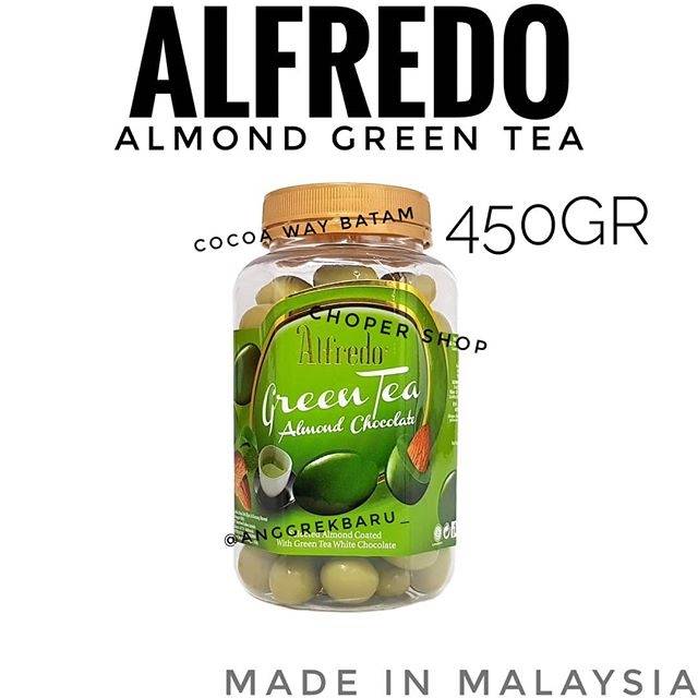 

Coklat Alfredo Green Tea Toples 450gr / Cokelat Matcha / Alfredo Jar Teh Hijau Chocolate