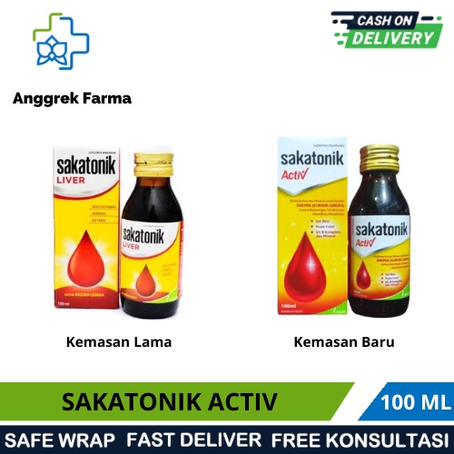 SAKATONIK LIVER SYRUP 100 ML/SAKATONIK ACTIV/VITAMIN PENAMBAH DARAH