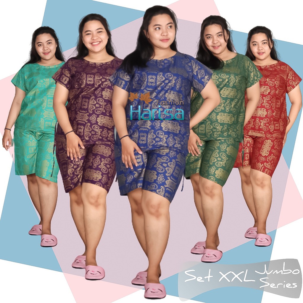 Babydoll Jumbo Dinar Pendek XXL Katun Premium 03