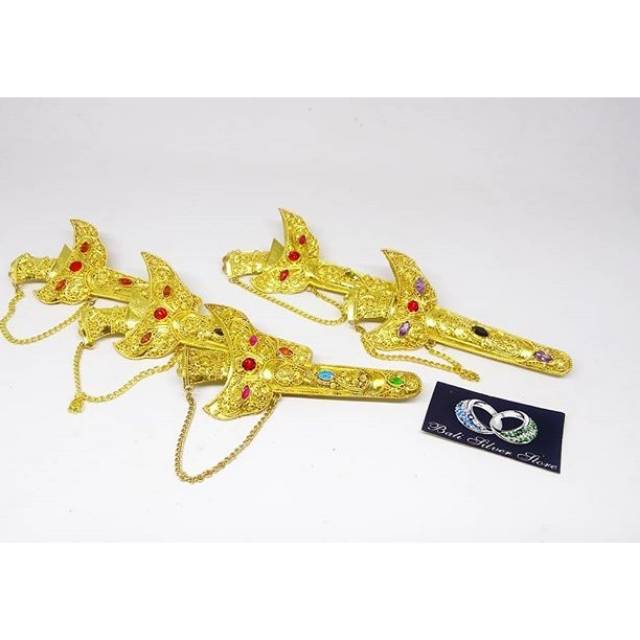 BROS KERIS UKIRAN BALI GOLD PLATED