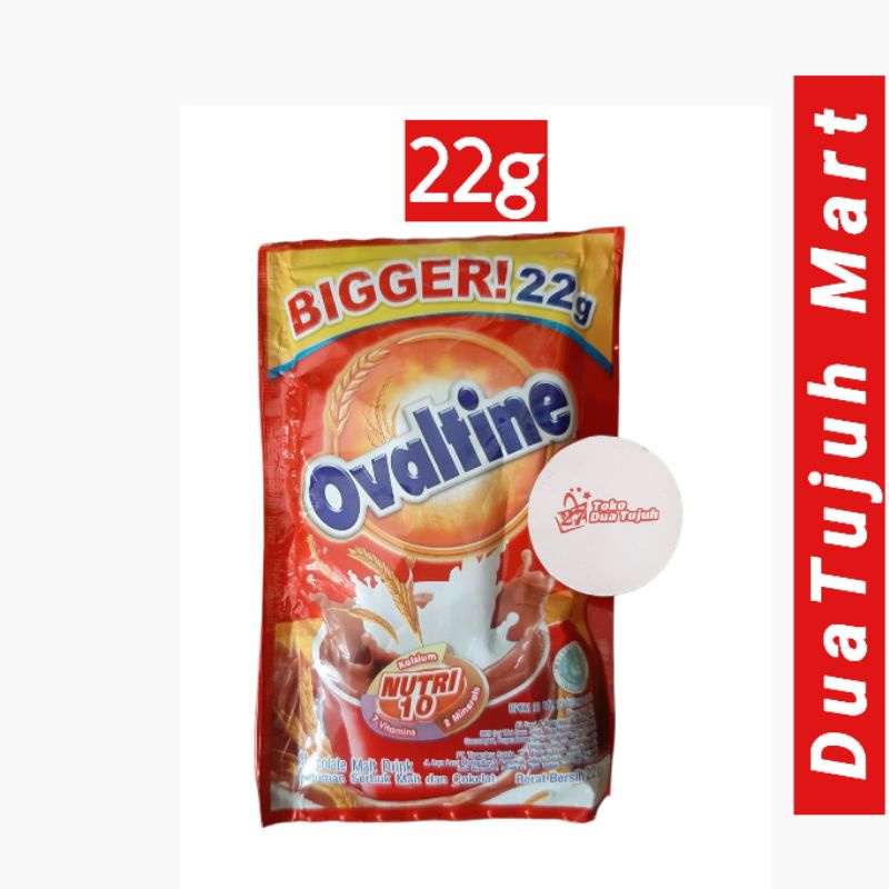 Ovaltine Chocolate Malt Drink 1 Renceng 10 sachet - Bigger Sachet 22 Gram