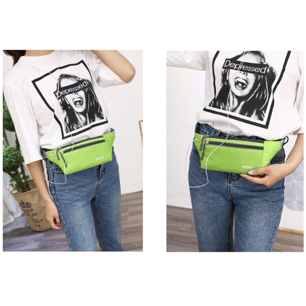 WYK51 Tas Pinggang Pria Wanita Unisex Sport Waist Bag Murah Impor Brand New TKM