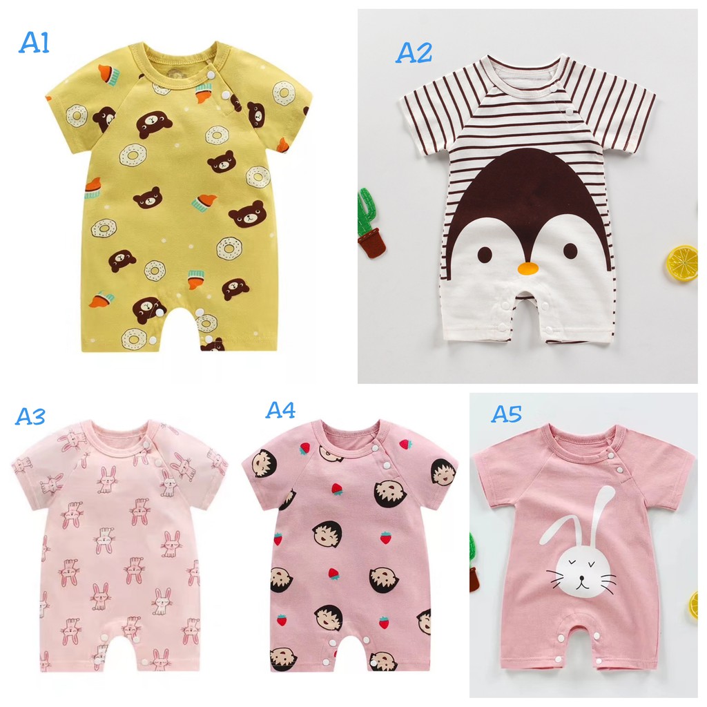 AN-38 Jumper Bayi / Romper Bayi / Baju Kodok Bayi pendek