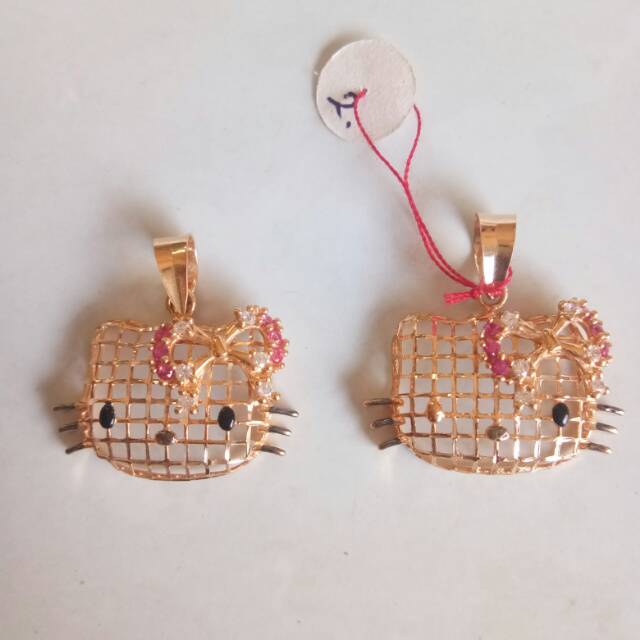 Liontin hello kitty emas asli kadar 700