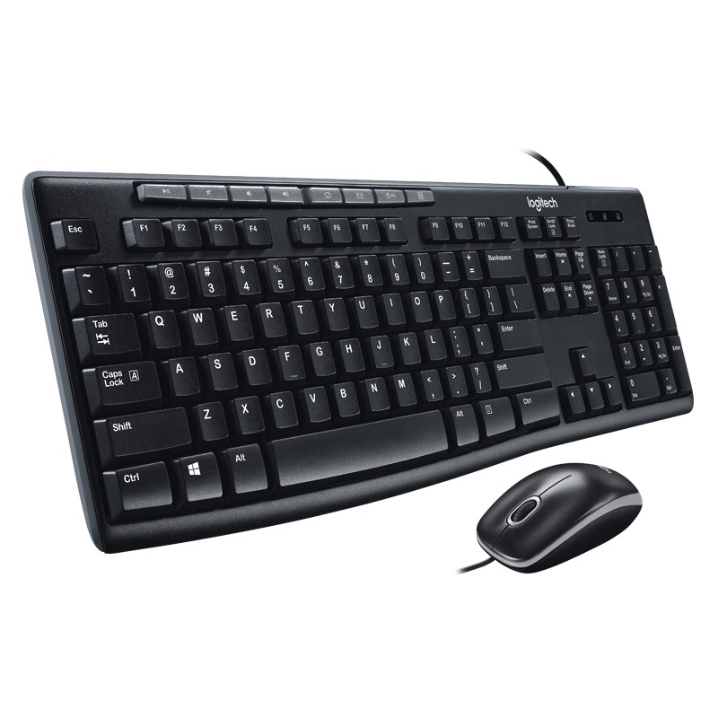 Wired Keyboard Mouse Logitech MK200 USB - Orginal Garansi Resmi