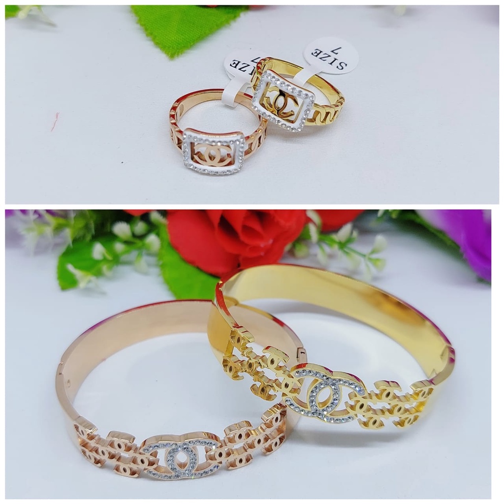 Titanium gelang permata  Perhiasan Fashion wanita 0047