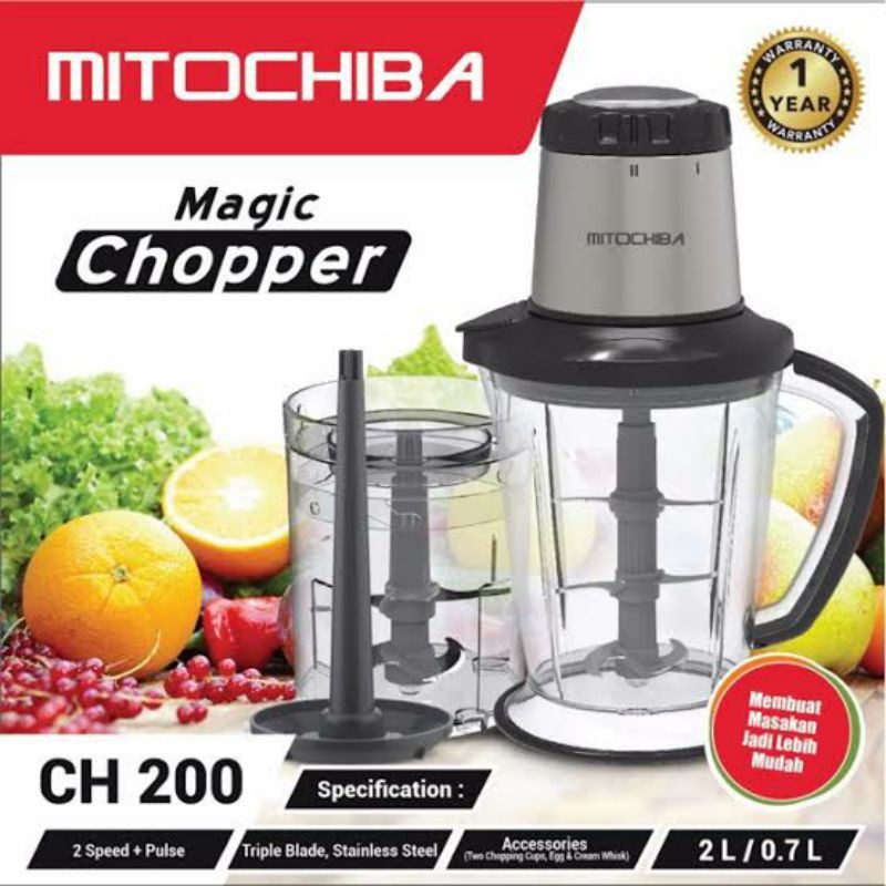 Food Chopper Mitochiba CH 200 Penggiling Daging Mitochiba Penggiling Bumbu Mitochiba CH-200