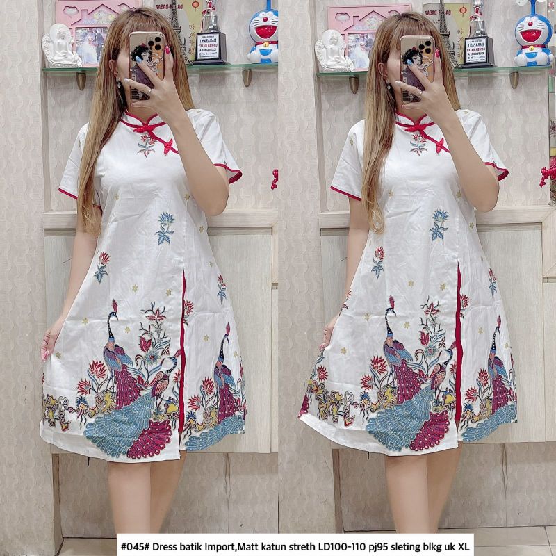 Jual 045 Dress batik sanghai Detail di pic | Shopee Indonesia