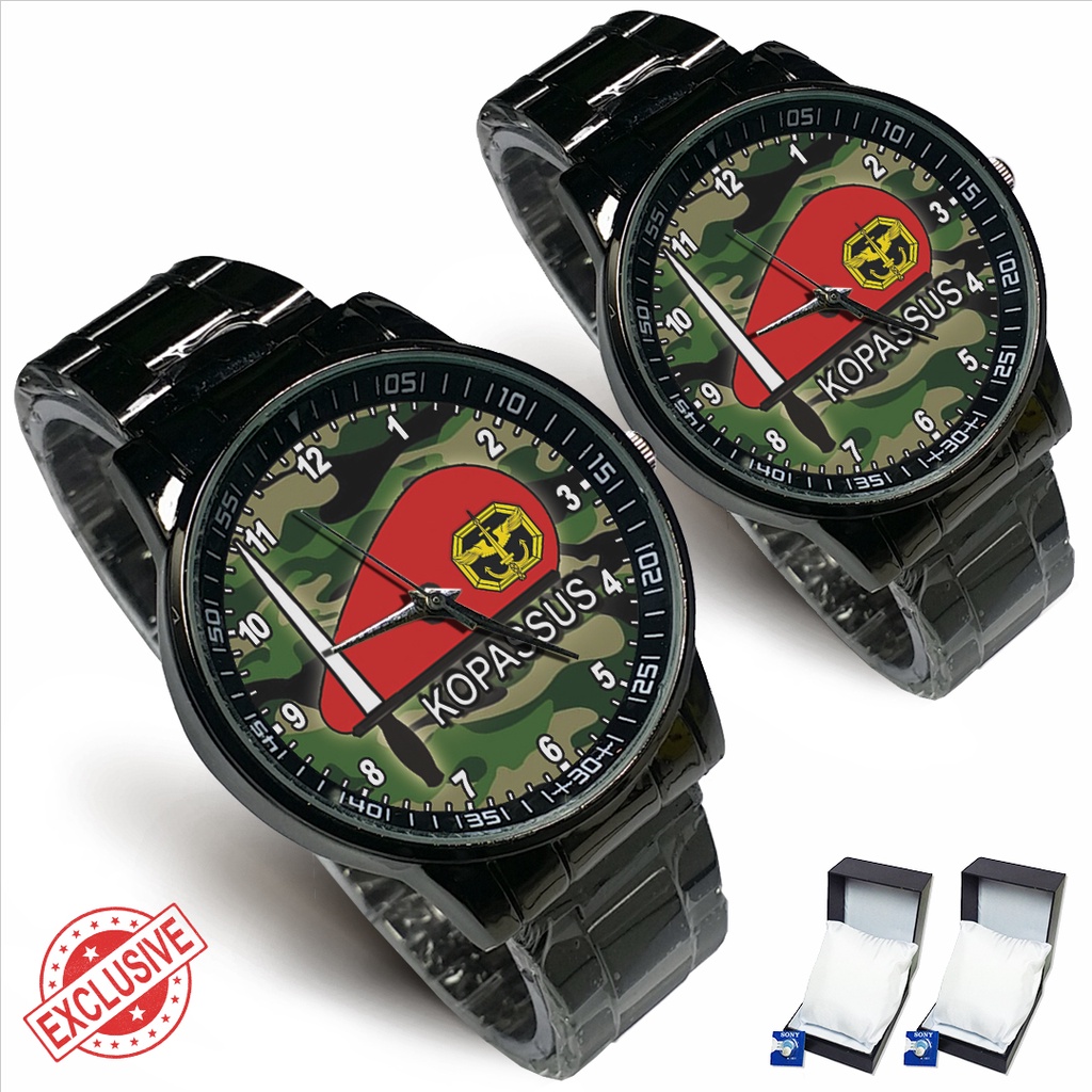 Jam Tangan Rantai Couple BARET MERAH KOPASSUS - 01 (Special)