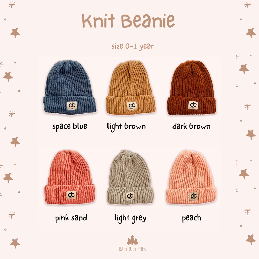 Topi Kupluk Rajut Bayi Laki Laki Perempuan Topi Bayi Baru Lahir Newborn Hangat Knit Beanie Hat