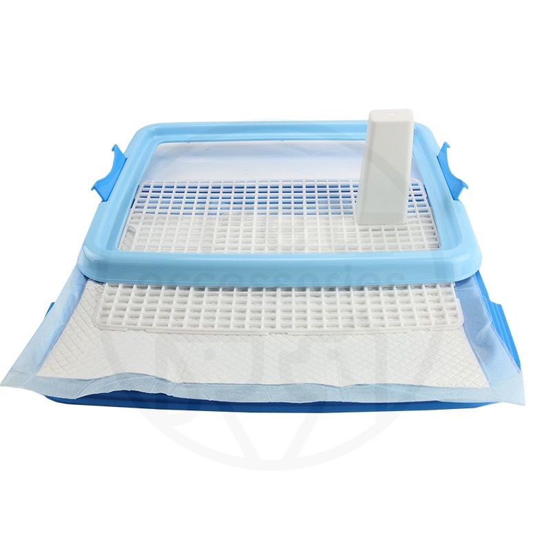 Pet Toilet Training Tray Pee Pad tipe datar anti licin gampang cuci dengan bentuk jaring untuk anjing besar dan kecil