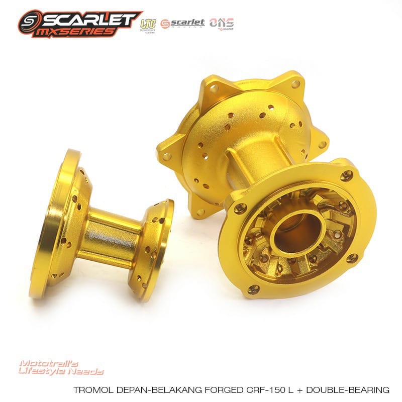 tromol crf 150 l forged scarlet racing 36hole doble bearing tromol depan belakang crf 150l Tromol Sc