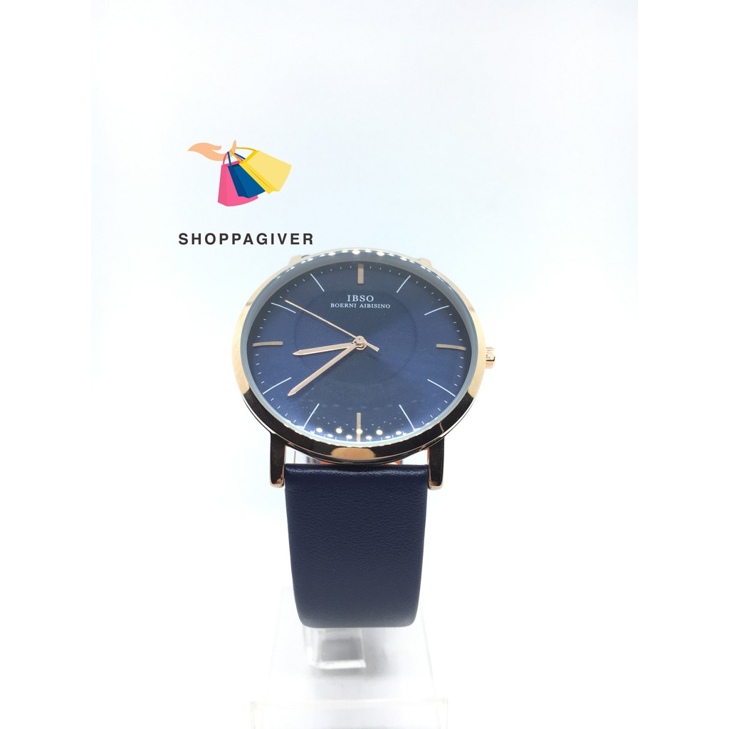 JAM TANGAN IBSO ORIGINAL PRIA ANALOG 3606 GOLDEN BLUE BERGARANSI FREE GELANG