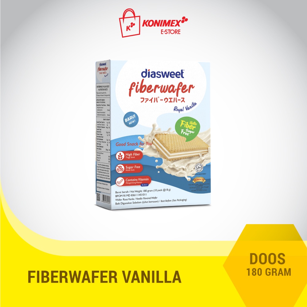 

Diasweet Fiberwafer Vanilla 180G