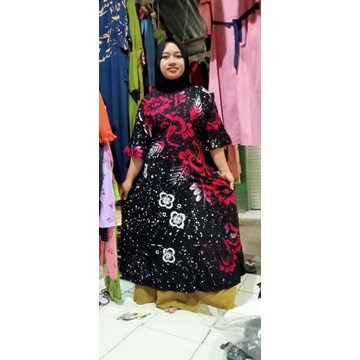 (COD)DASTER TWILL JUMBO BUSUI lengan 3/4 lengan pendek batik cap Twill