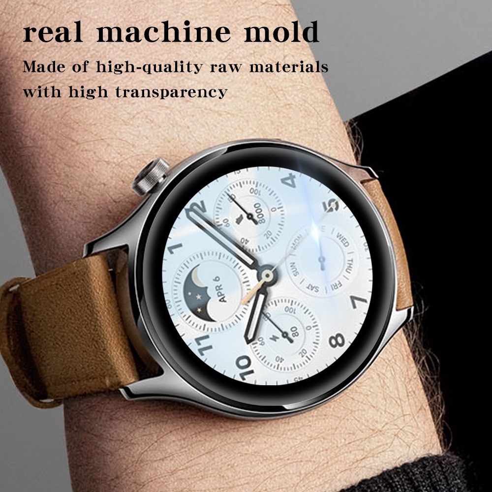 Pelindung Layar Tempered Glass Full Curved HD Anti Sidik Jari Untuk Smartwatch Xiaomi S1 Pro