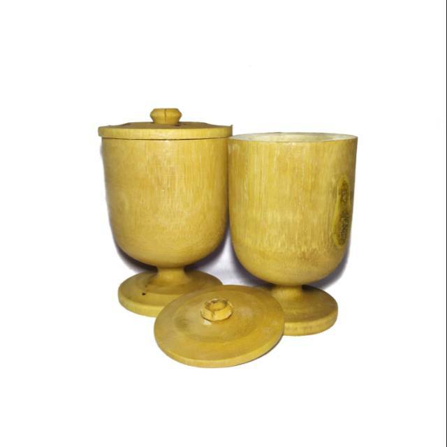 Gelas Kayu Ular, Songga, Buin atau Bidara Laut Ukuran 5 x 9cm Asli Papua BUKAN Kayu Bajakah