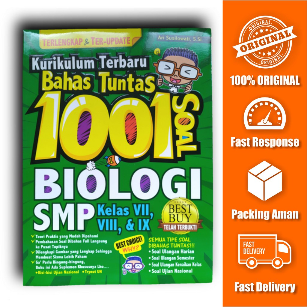 Buku Kurikulum Terbaru Bahas Tuntas 1001 Soal Biologi SMP Kelas VII, VIII & IX