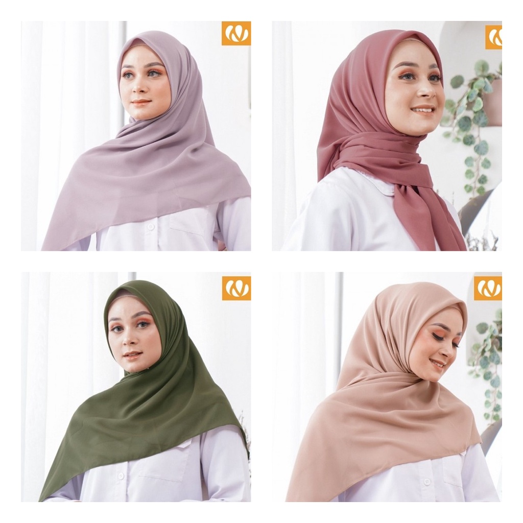 ZAFIA SQUARE ORIGINAL BY NIBRAS HIJAB KERUDUNG JILBAB SEGIEMPAT SEGI EMPAT BAHAN KATUN VOAL PARIS PR