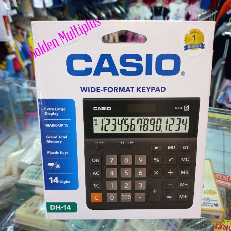 

Kalkulator Casio 14 Digit DH-14 Original Mesin Hitung CASIO Calculator Cesio 14digit angka Ori 100