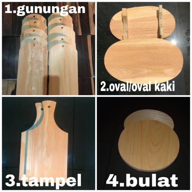 Talenan kayu 30cmx15cm wooden cutting board halus dan elegan