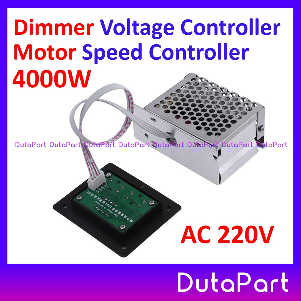 Dimmer AC 220V 4000W SCR Voltage Regulator Kecepatan Motor Suhu With Panel Button