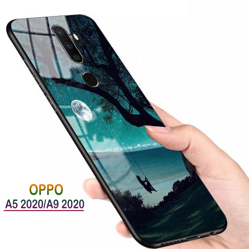 Softcase Glass Kaca OPPO A5 2020, A9 2020 - Casing HP OPPO A5 2020, A9 2020 [ S38 ].